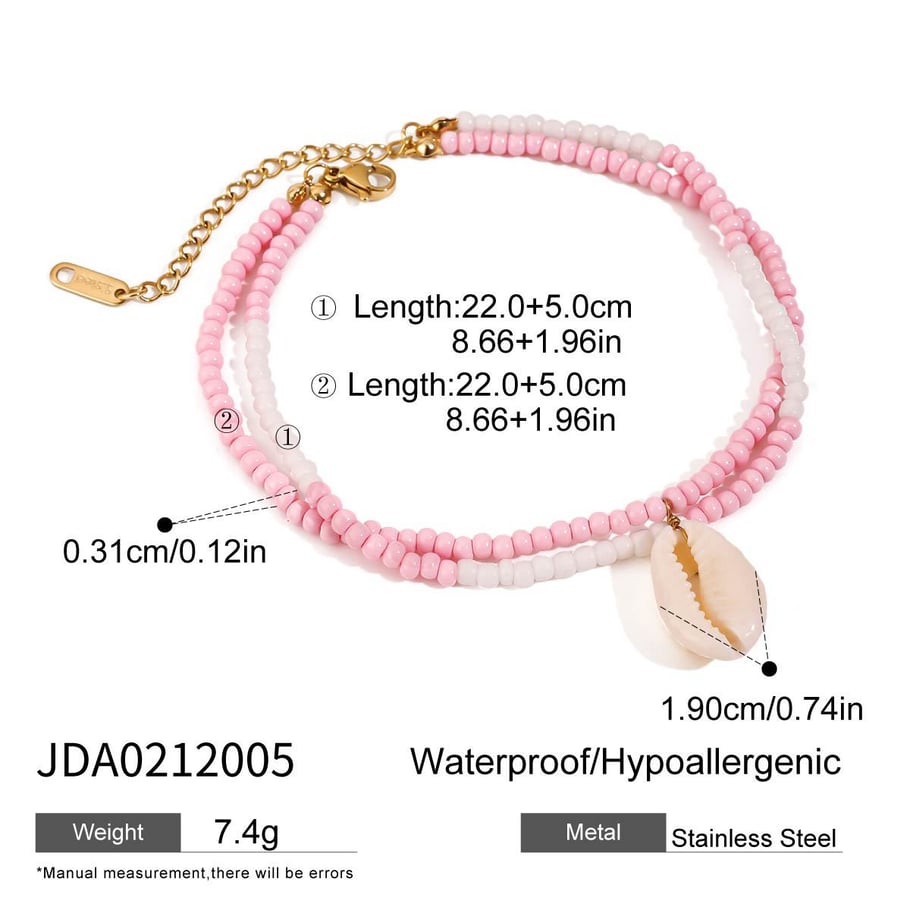 1 Piece Simple Series Bohemian Turtle Stainless Steel Shell Women's Anklets 