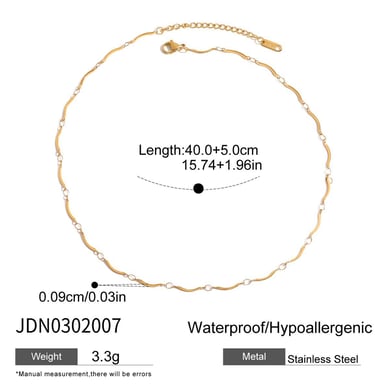1 Piece Chain Stainless Steel Gold Color  Women's DIY Chain Necklaces h5 
