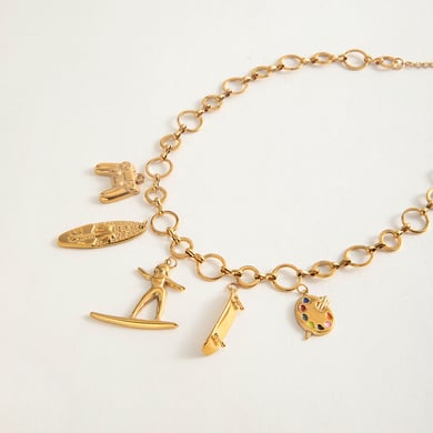 1 Piece Chain Stainless Steel Gold Color  Women's DIY Chain Necklaces h5 Picture2