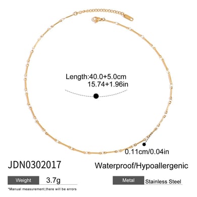 1 Piece Chain Stainless Steel Gold Color  Women's DIY Chain Necklaces h5 