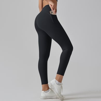 1 Piece High Waisted Nude Yoga Pants Seamless Women's Exercise Pants h5 Picture2