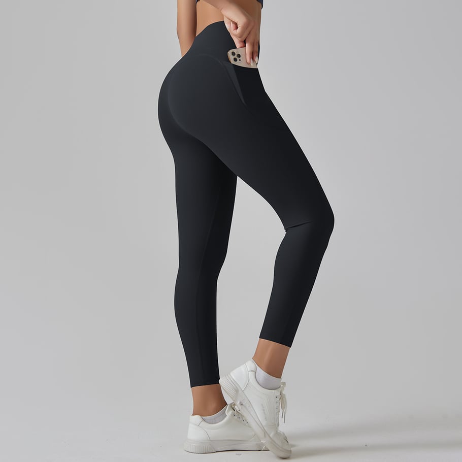 1 Piece High Waisted Nude Yoga Pants Seamless Women's Exercise Pants Picture2
