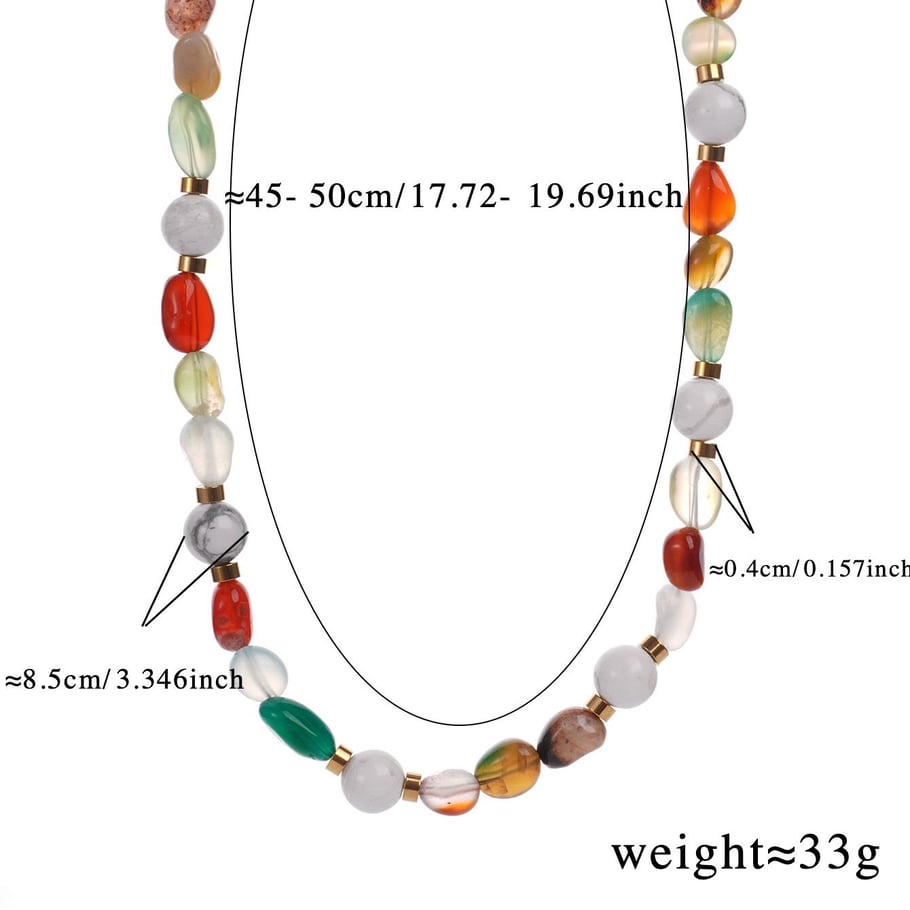 1 Piece Delicate Series Vacation Eye Pattern Natural Shell Stainless Steel Gold Color Women's random Beaded Necklaces 
