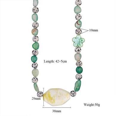 1 Piece Tropical Style Vacation Colorful Starfish Stainless Steel Gold Color Women's Beaded Necklaces h5 