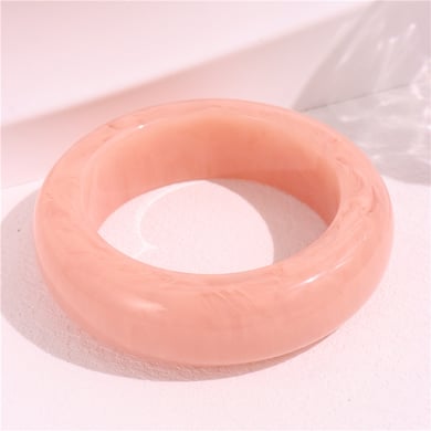 Bracelet pour femme en résine de couleur unie rétro, série simple, 1 pièce h5 