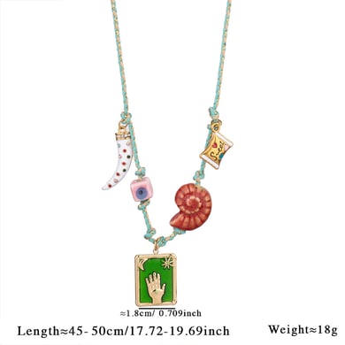 1 Piece Luxurious Series Classic Hand Tarot Stainless Steel Gold Color Women's Pendant Necklaces h5 