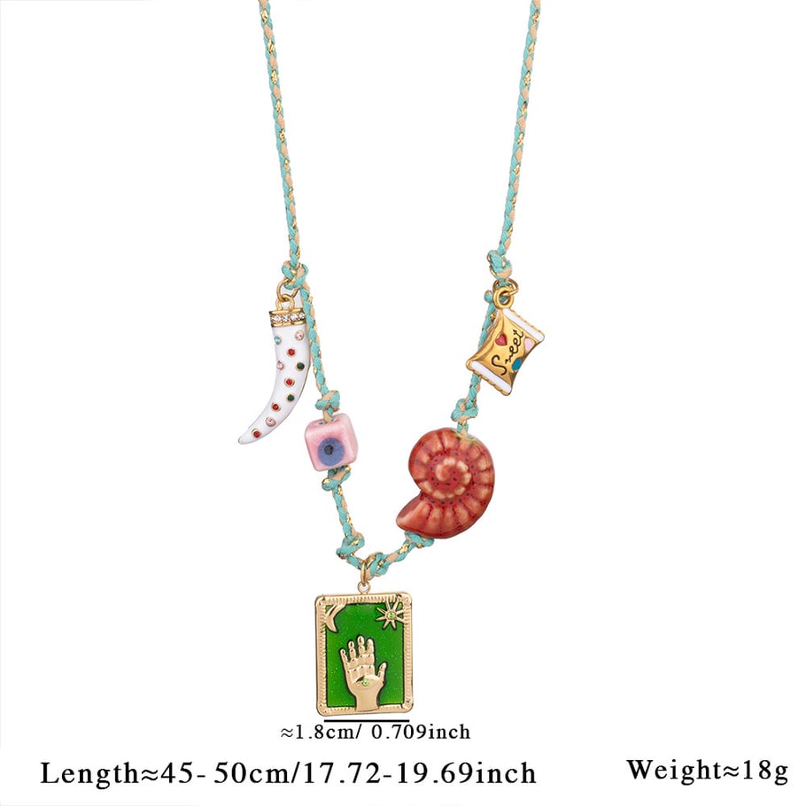 1 Piece Luxurious Series Classic Hand Tarot Stainless Steel Gold Color Women's Pendant Necklaces 