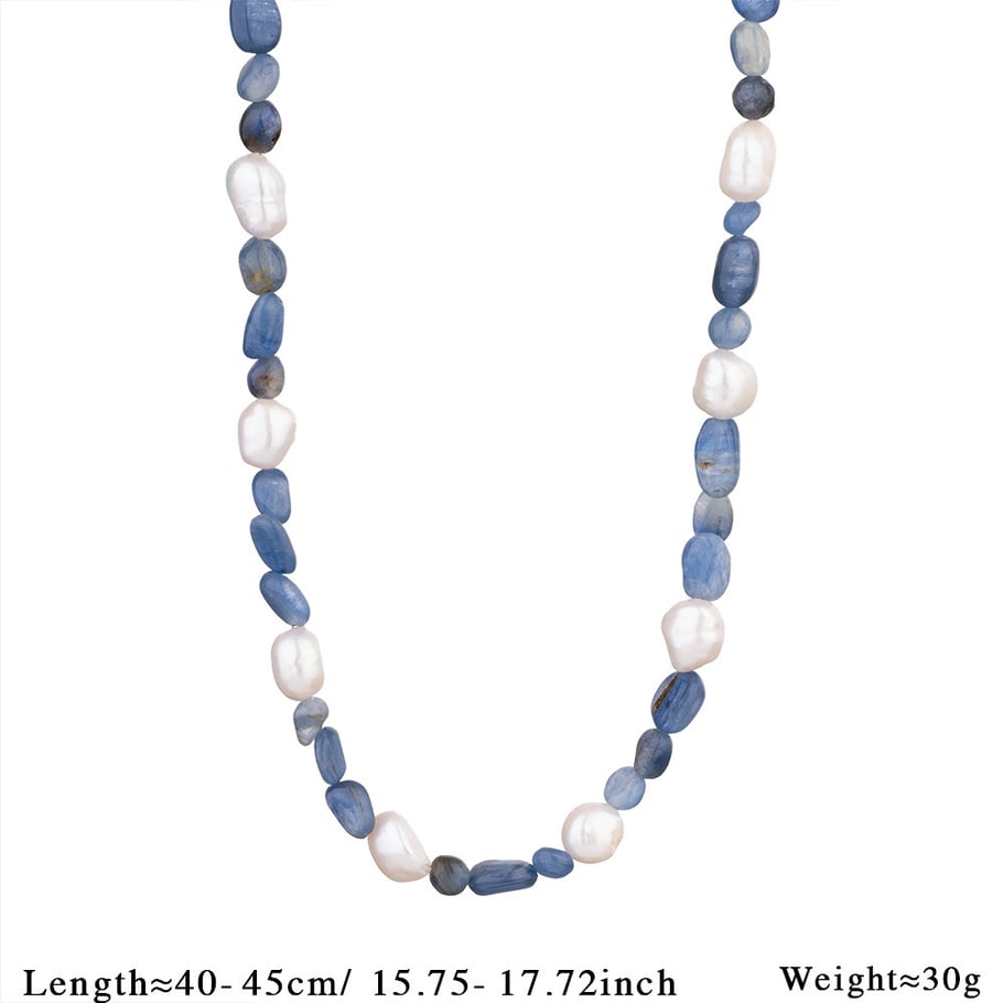 1 Piece Ocean Series Vacation Fish Irregular Crystal Gold Color Natural Stone Women's Beaded Necklaces 