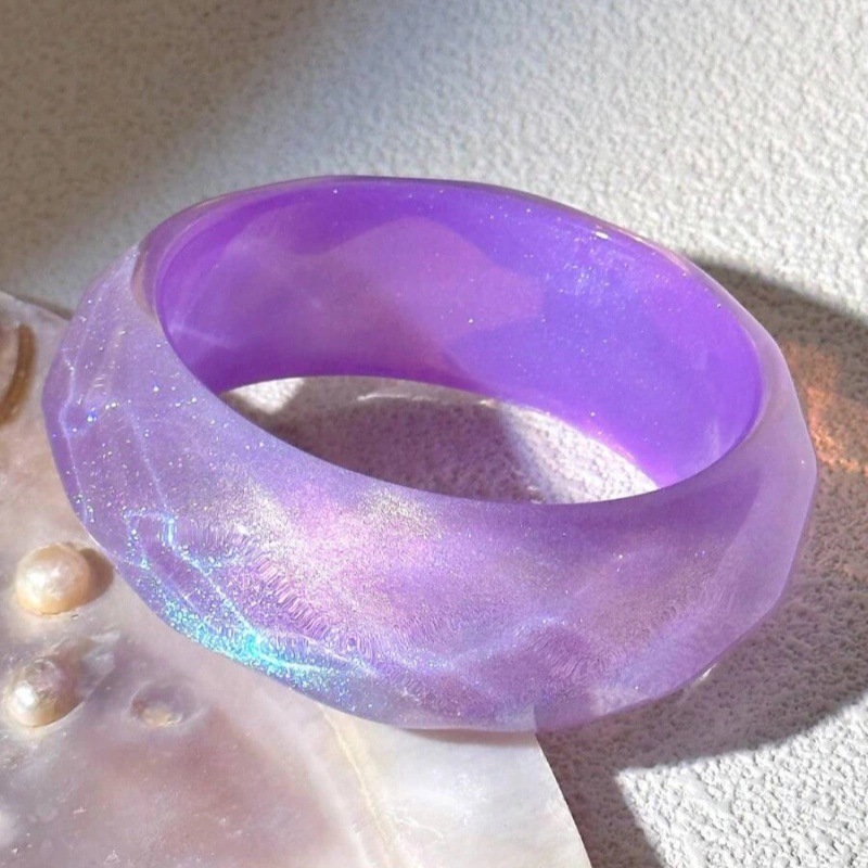 1 Piece Simple Series Retro Geometric Resin Women's Bangles 