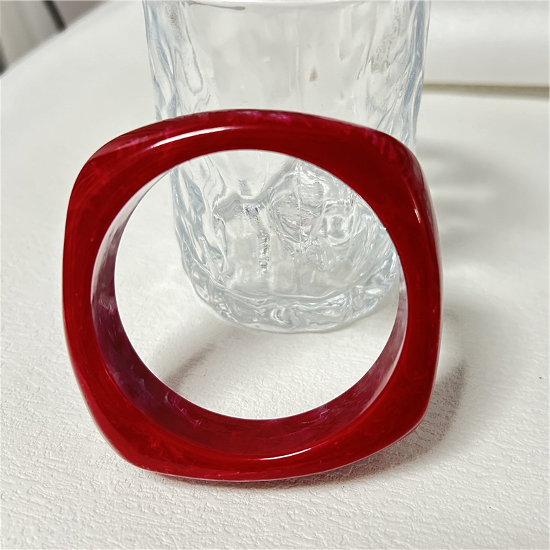 1 Piece Simple Series Retro Fashion Gradient Clear Acrylic  Women's Bangles 
