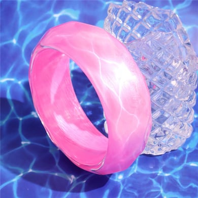1 Piece Light Luxury Simple Glitter Acrylic Women's Bangles h5 
