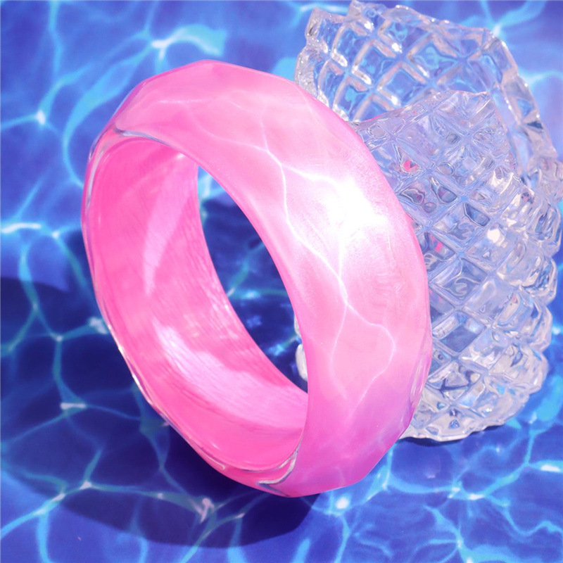 1 Piece Light Luxury Simple Glitter Acrylic Women's Bangles 