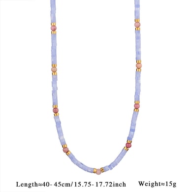 1 Piece Gorgeous Series Elegant Moon Stainless Steel Gold Color Natural Stone Women's Pendant Necklaces h5 