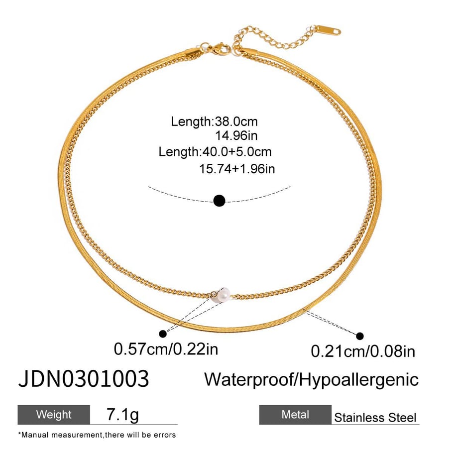 1 Piece Stainless Steel Women's Layered Necklaces 