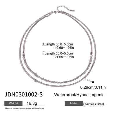 1 Piece Stainless Steel Women's Layered Necklaces h5 