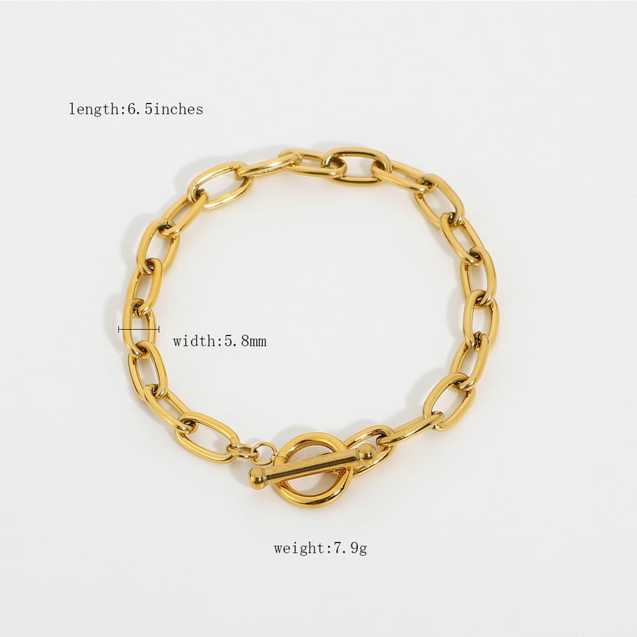1 Stück Einfache Serie Ruhiger Luxus-Stil Tier Edelstahl Goldfarben Damen Armreifen 