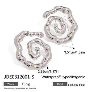 1 Paar Simple Series Einfache ringförmige Ohrstecker aus Edelstahl in Goldfarbe für Damen h5 