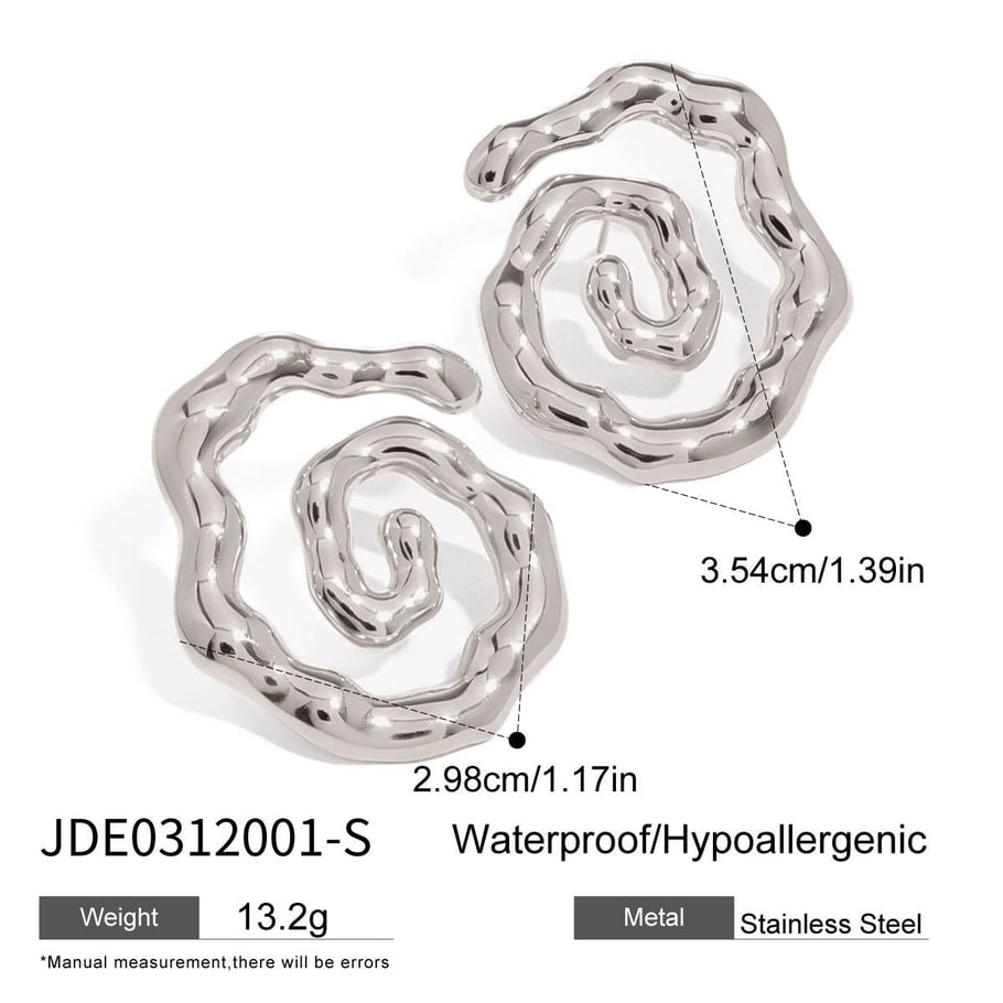 1 Paar Simple Series Einfache ringförmige Ohrstecker aus Edelstahl in Goldfarbe für Damen 
