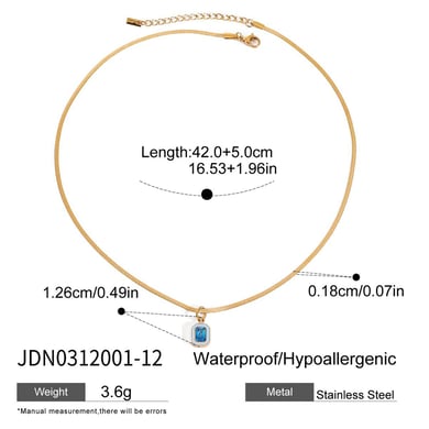 1 Stück Simple Series Sweet Heart Edelstahl Gold Farbe Zirkon Damen Anhänger Halsketten h5 