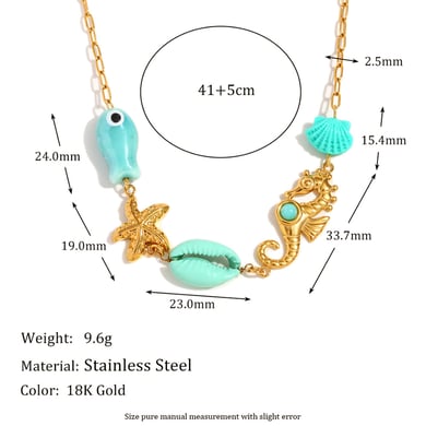 1 Stück einfache Serie süße Schildkröte Edelstahl Gold Farbe Damen Anhänger Halsketten h5 Bild2