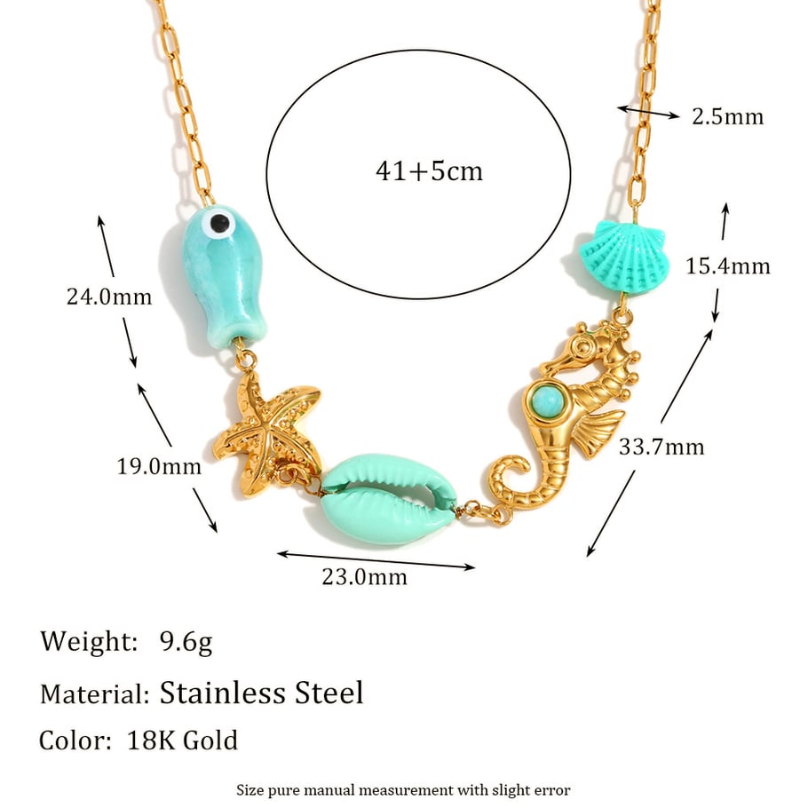 1 Stück einfache Serie süße Schildkröte Edelstahl Gold Farbe Damen Anhänger Halsketten Bild2