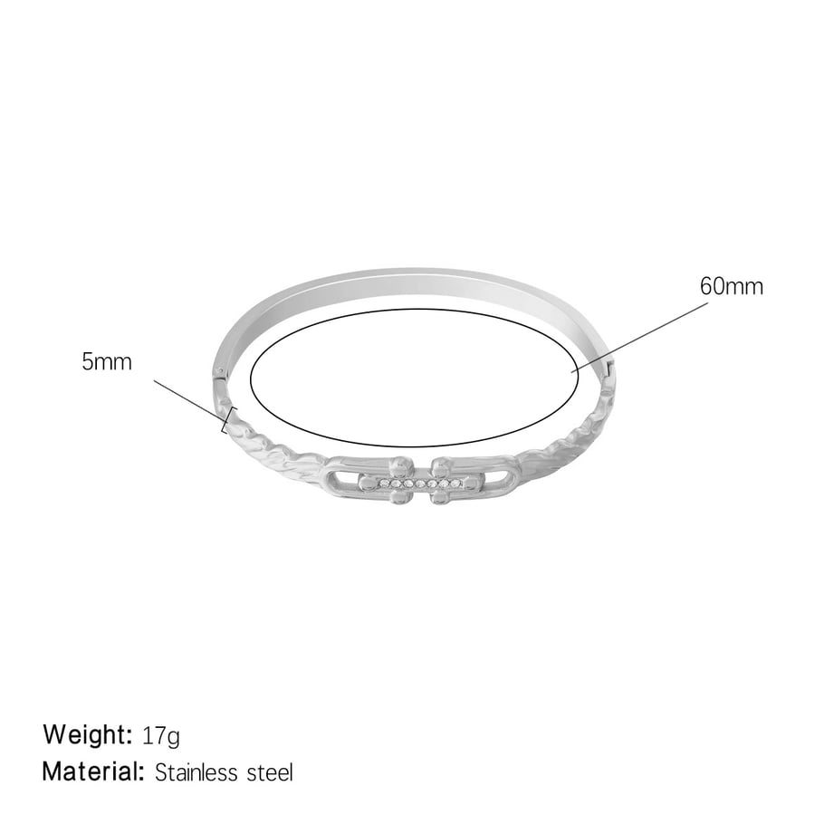 1 Piece Delicate Series Casual Twist Stainless Steel Gold Color Women's Bangles 