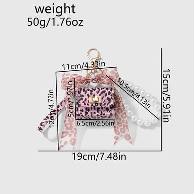 Retro Leopard Print Mini Bag Women's Bag Charms h5 Picture2