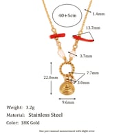 Personalized Shell Necklace-Gold 