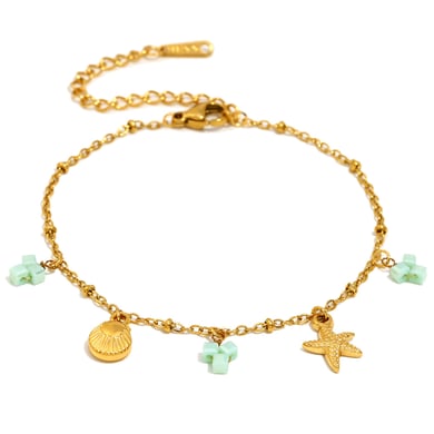 Cute Shell Stainless Steel Gold Color Charm Bracelets h5 