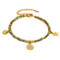 Marine Life Double Chain Bracelet - Gold 