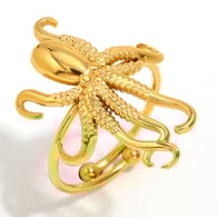 Octopus Open Ring-Gold 