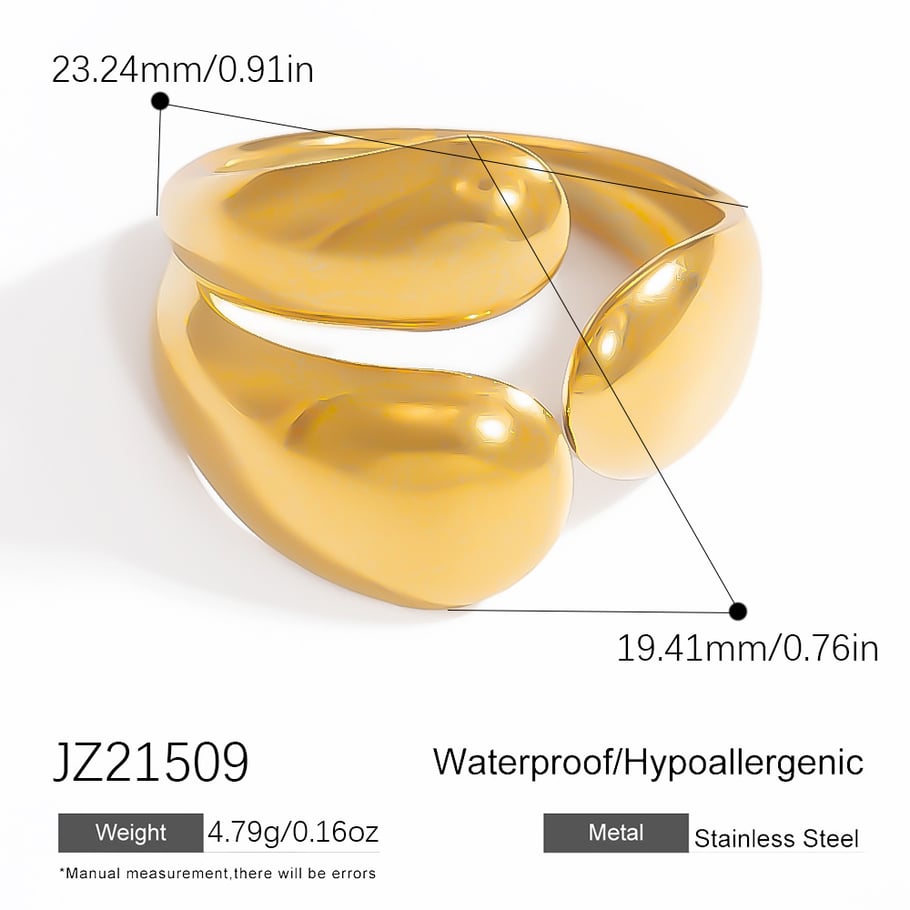 1 Stück Simple Series Vacation Turtle Edelstahl Goldfarben Damen Verstellbare Ringe 