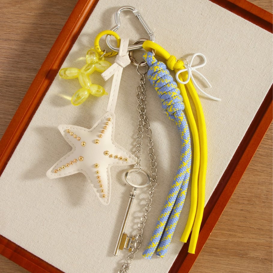 1 Piece Personalized Starfish Key Tassel Women's Bag Pendant Picture2