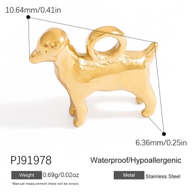 1 Stück Simple Series Einfache geometrische Edelstahl Goldfarben Damenanhänger h5 