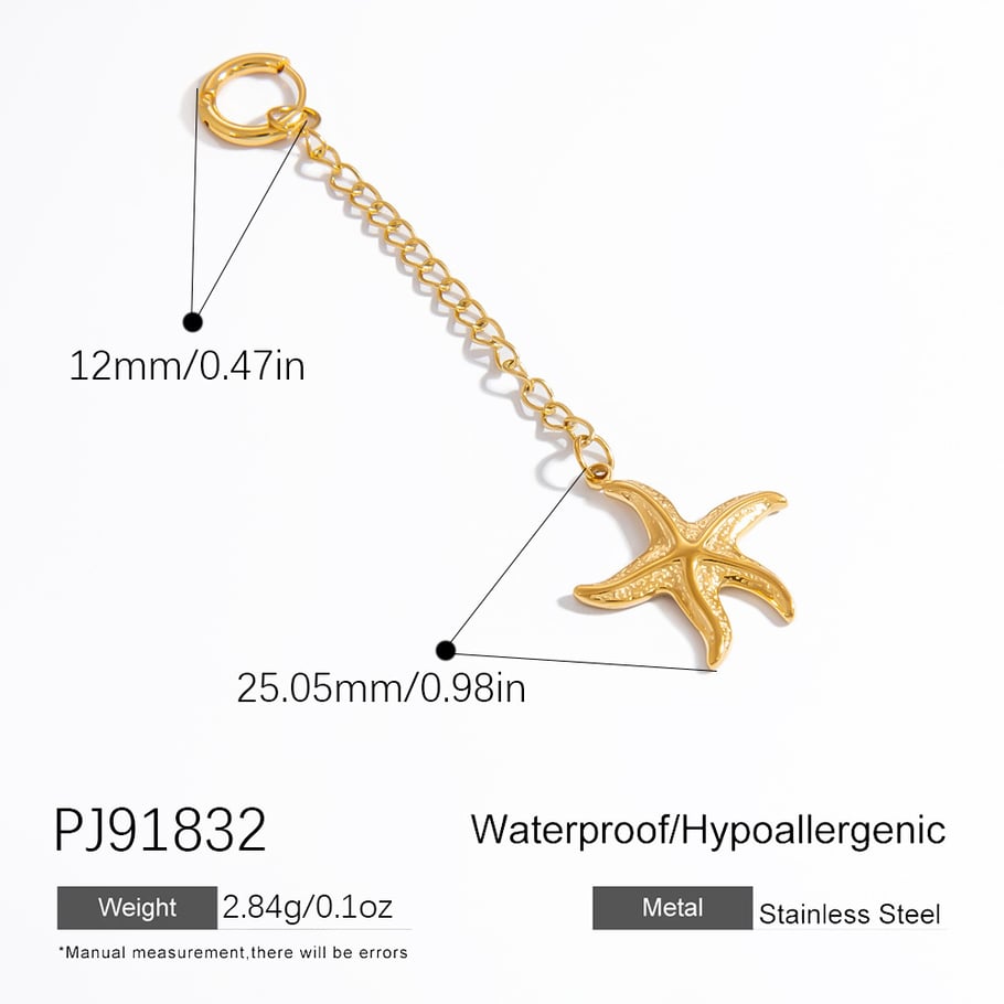 1 Stück Simple Series Simple Turtle Edelstahl Goldfarben Damenanhänger 