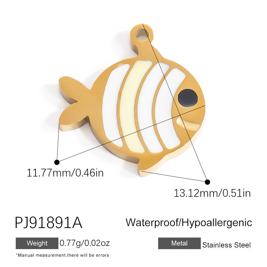 1 Stück Simple Series Niedliche Schildkröte Edelstahl Goldfarben Damenanhänger 