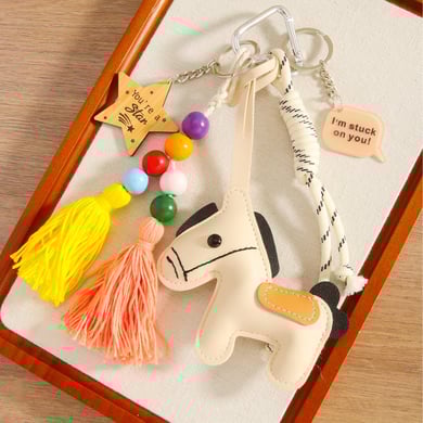 1 Piece Simple Series Daily Cute Little Horse PU Women's Bag Charms h5 Picture2