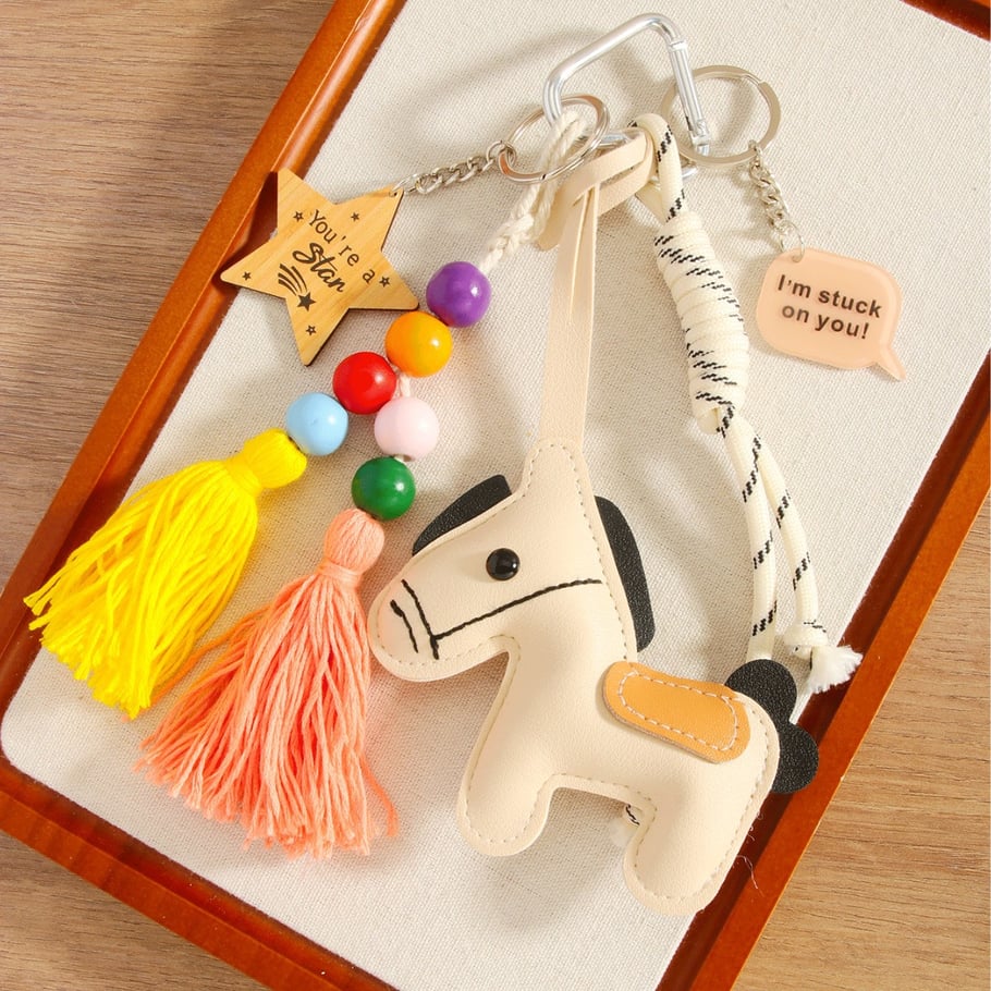 1 Piece Simple Series Daily Cute Little Horse PU Women's Bag Charms Picture2