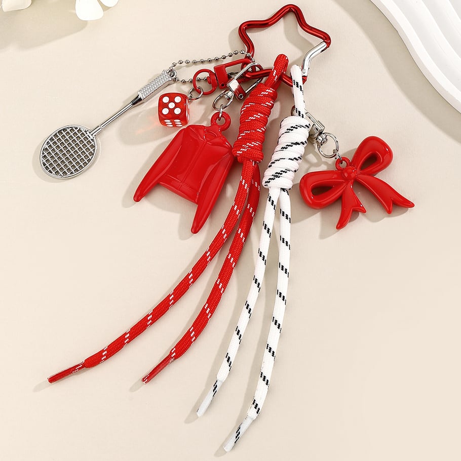 Sport Style Badminton Racket Bag Charms 