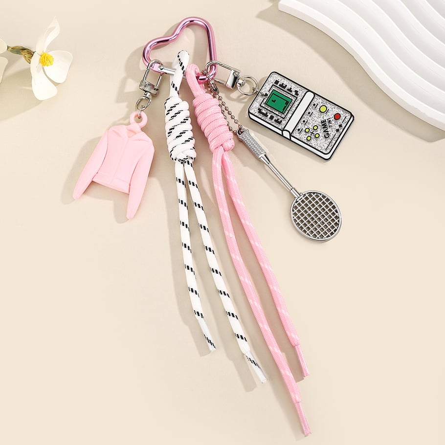 Sport Style Badminton Racket Bag Charms 
