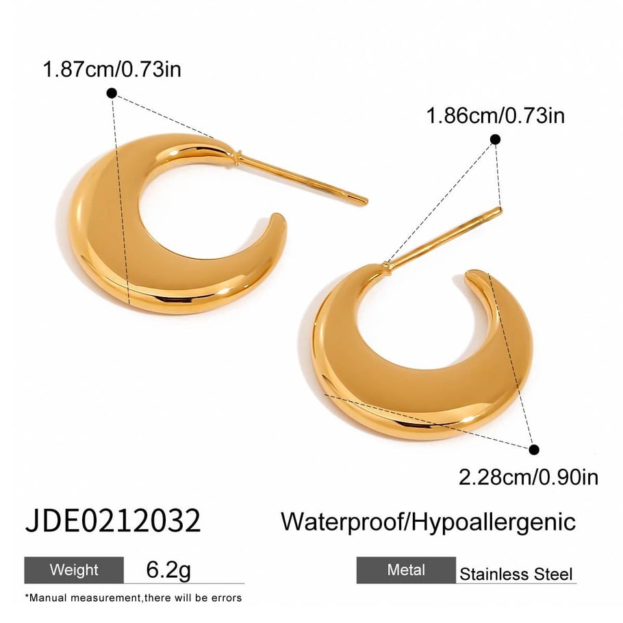 1 Paar Simple Series Simple Sonne/Mond Edelstahl Goldfarben Damen Tropfen Ohrringe 