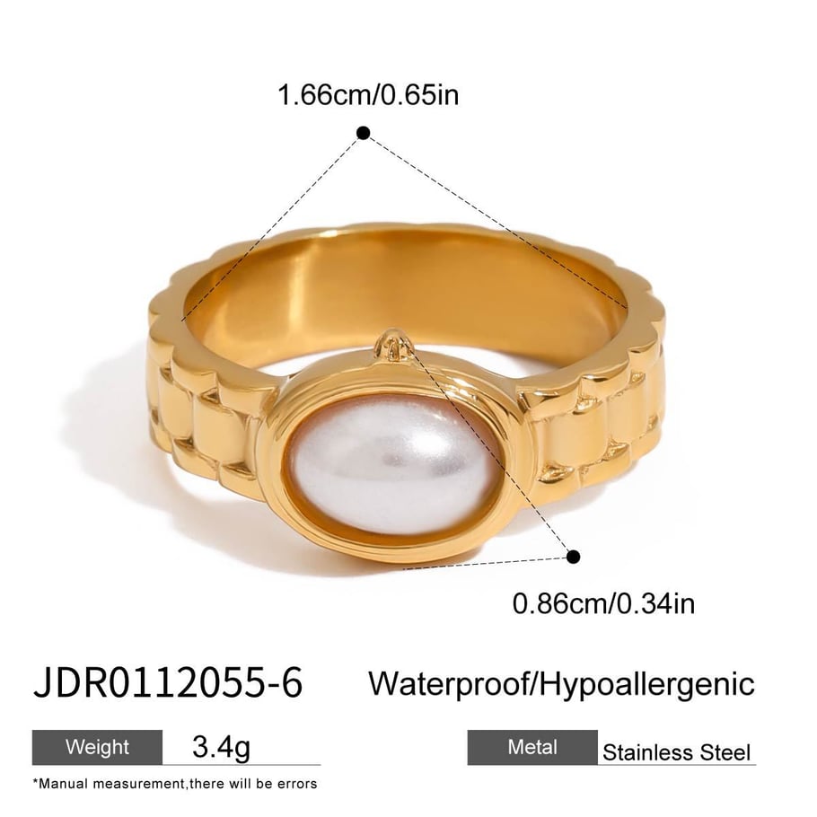 Retro Stainless Steel Gold Color Single Rings 