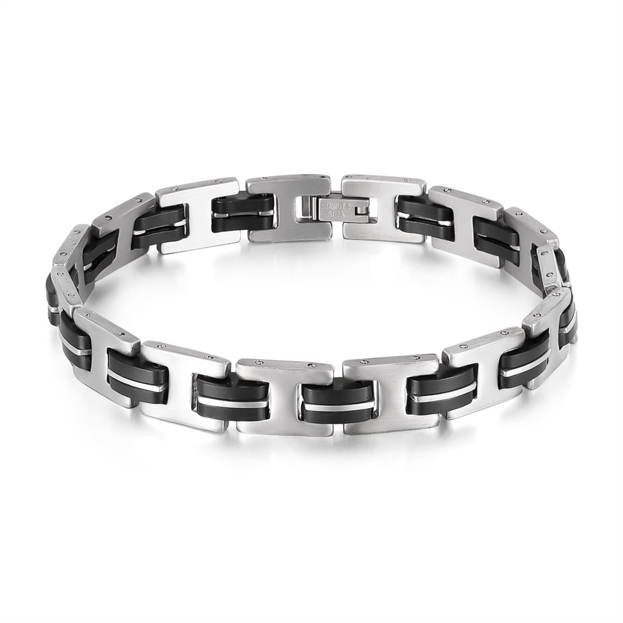 1 Piece Industrial Series Punk Geometric Stainless Steel Men's Bracelets Picture2