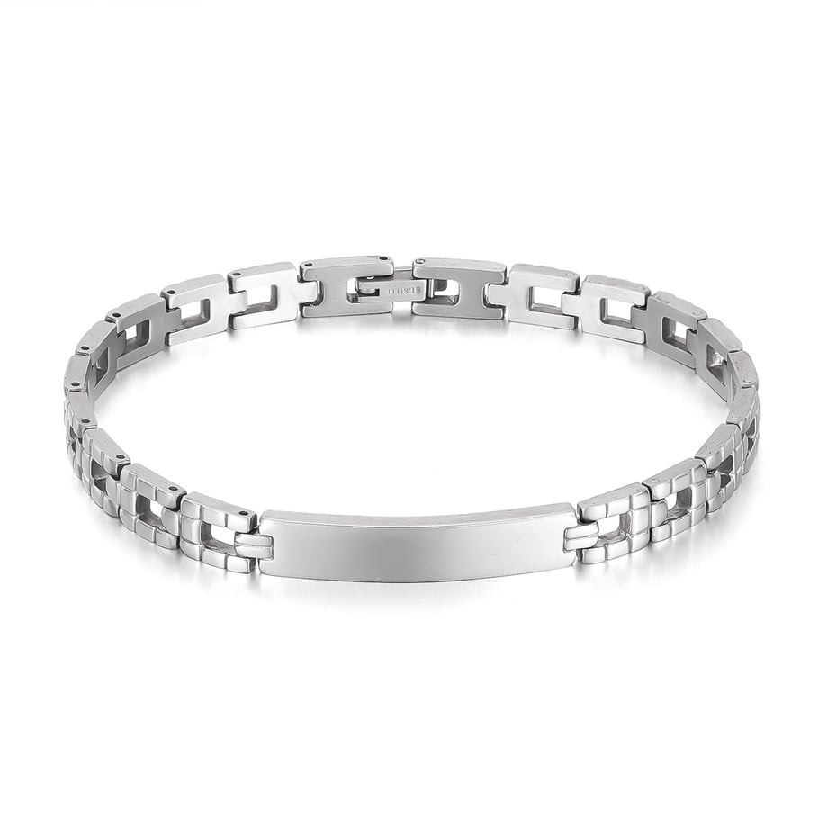 1 Piece Delicate Series Piercing Geometric Stainless Steel Men's Bracelets 