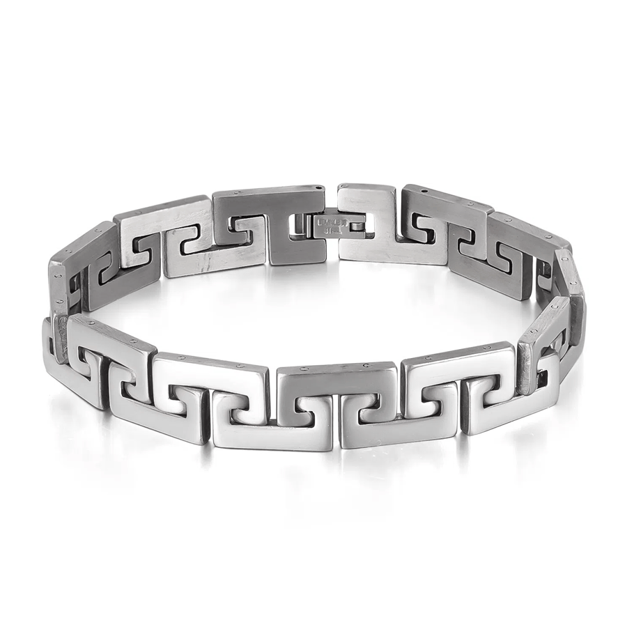 1 Piece Industrial Series Rock Geometric Stainless Steel Men's Bracelets 