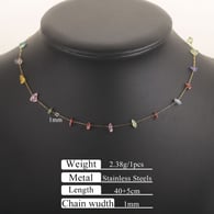 Gold colored gravel-necklace 405 