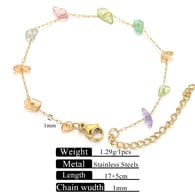 Gold colored gravel-bracelet 175 Picture2