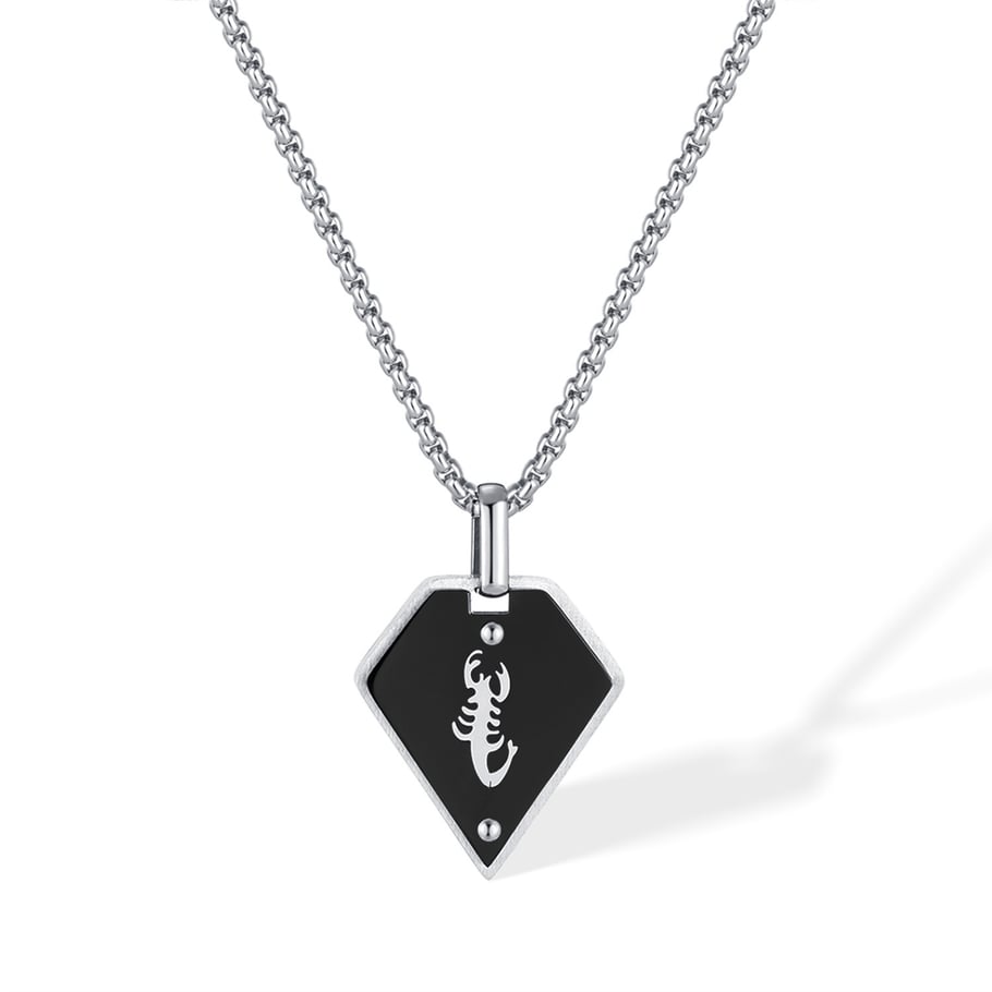 1 Piece Scorpion Pattern Stainless Steel Men's Pendant Necklaces 