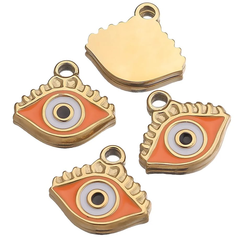1 Piece Colorful Series Classic Eye Shape Stainless Steel Women's Pendants 