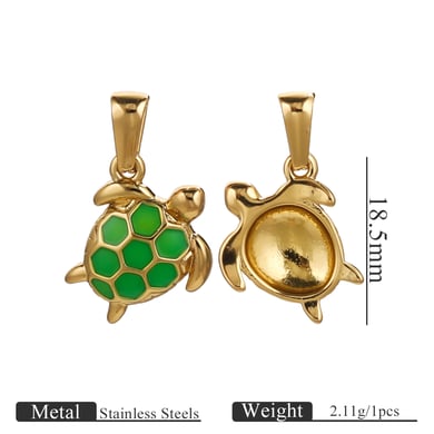 1 Piece Ocean Series Marine Organism Stainless Steel Women's Pendants h5 